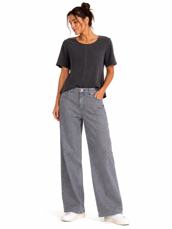 BDG Denim - BDG Size 29 Women's High-Rise Wide Leg Jeans in Blue & White Stripe